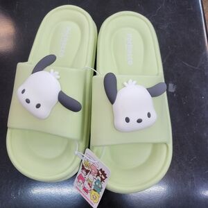 Brand New Sanrio Pochacco Big Charm Slippers US 8.5